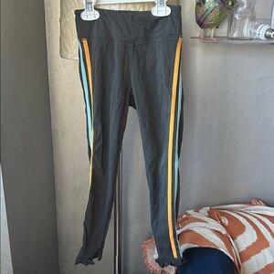 munster grey leggings with stripes
